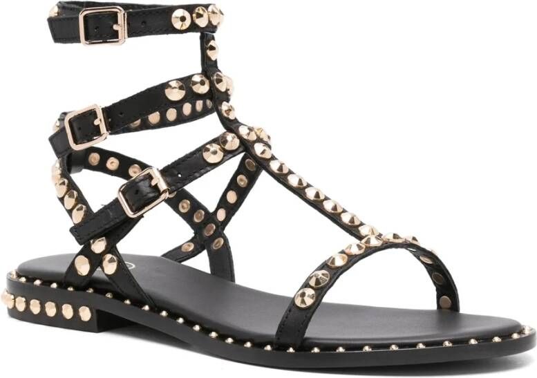 Ash Zwarte Studded Cage Sandalen Black Dames