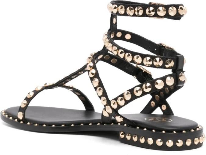 Ash Zwarte Studded Cage Sandalen Black Dames