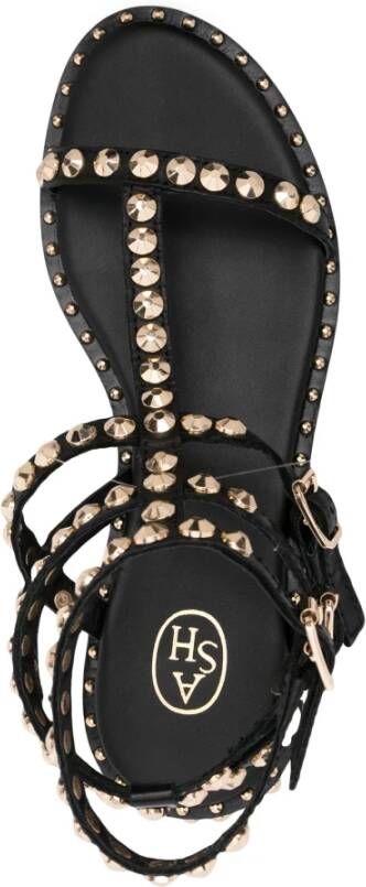 Ash Zwarte Studded Cage Sandalen Black Dames