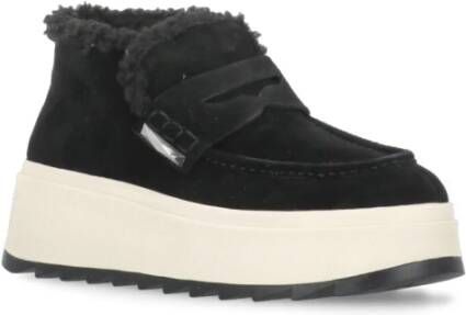 Ash Zwarte Suède Leren Loafer Vrouw Black Dames