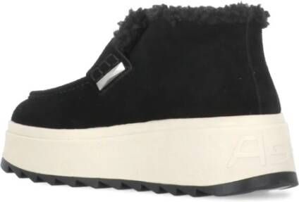 Ash Zwarte Suède Leren Loafer Vrouw Black Dames