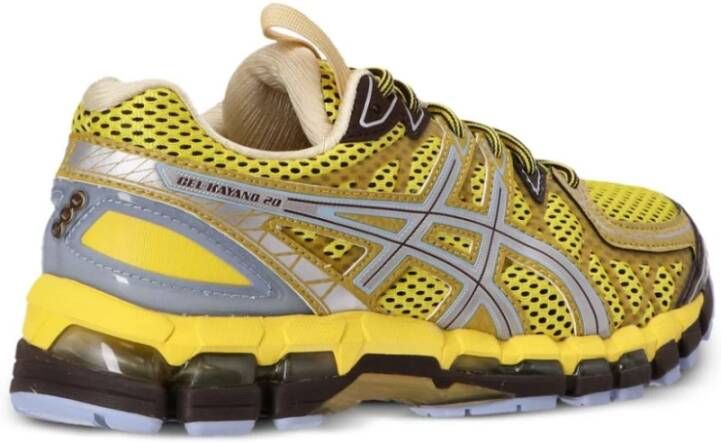 ASICS Gele Mesh Sneakers met Zilveren Accenten Yellow Dames