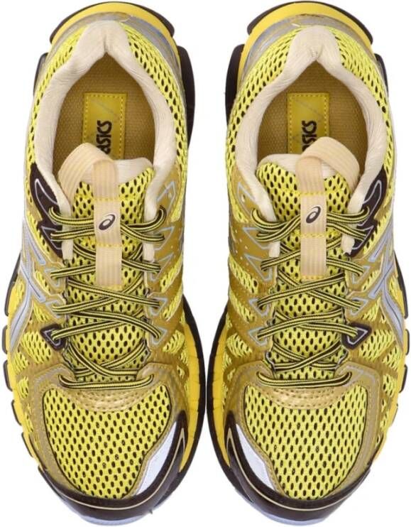 ASICS Gele Mesh Sneakers met Zilveren Accenten Yellow Dames