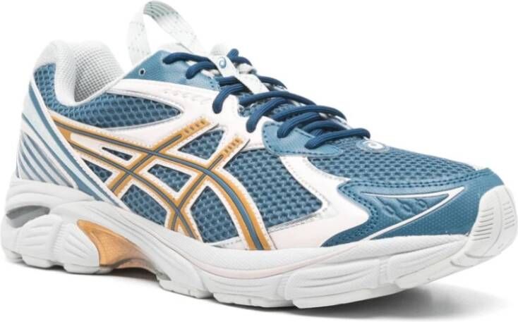 ASICS Heldere Blauwe Sneakers Mesh Ontwerp Blue Heren