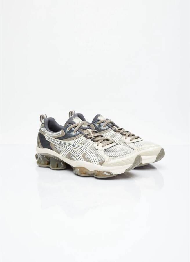 ASICS Kinetic Leren Sneakers met 3D Geometrie Beige Heren