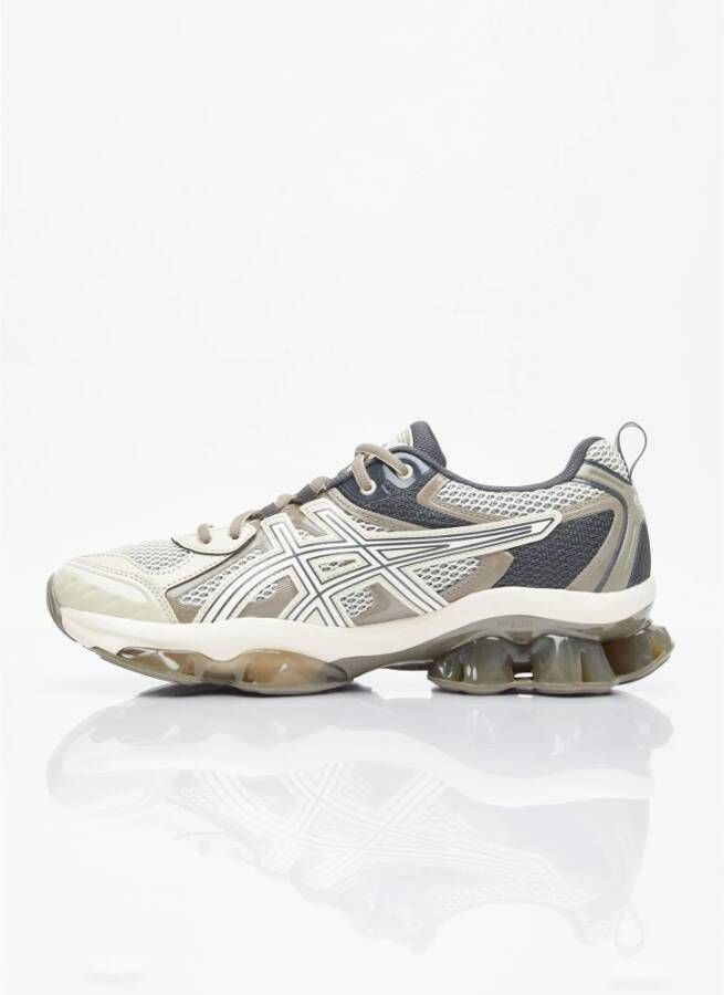 ASICS Kinetic Leren Sneakers met 3D Geometrie Beige Heren