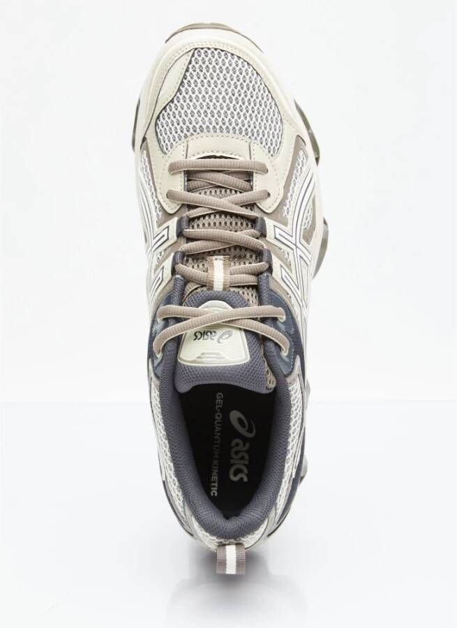 ASICS Kinetic Leren Sneakers met 3D Geometrie Beige Heren