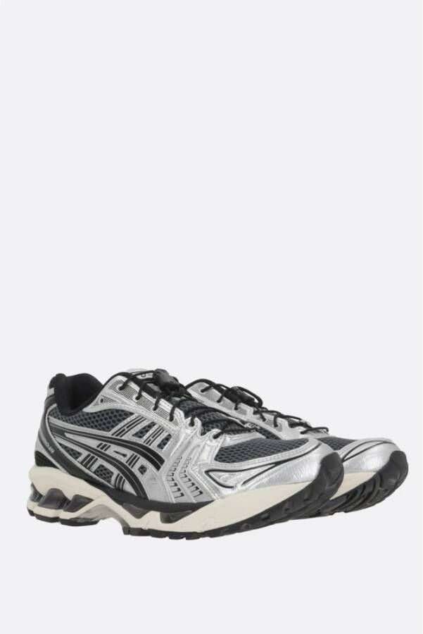 ASICS Lage Mesh Sneakers in Grijs Zilver Multicolor Heren