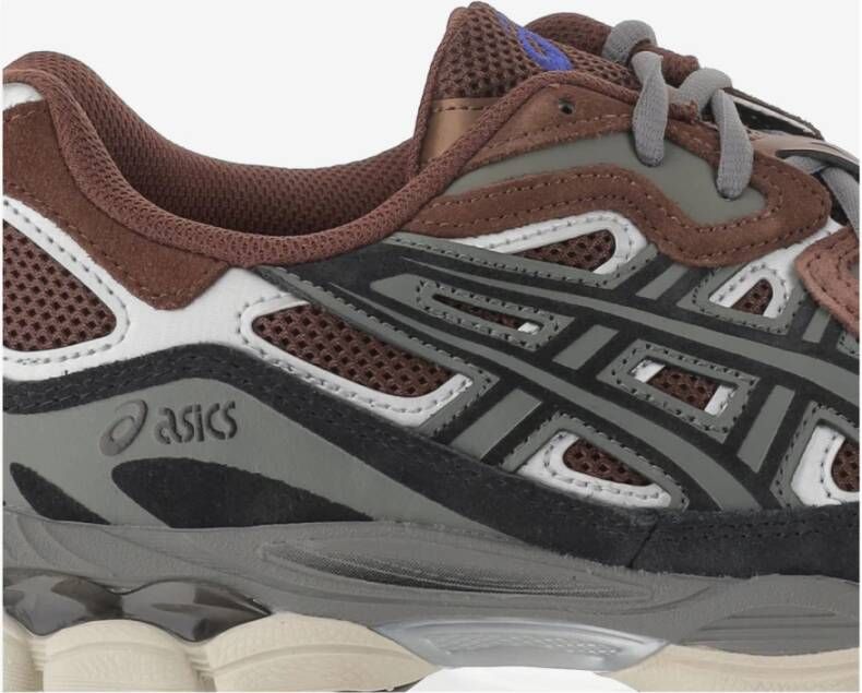 ASICS Mesh Leren Sneakers met Gel-inzetstukken Red Heren