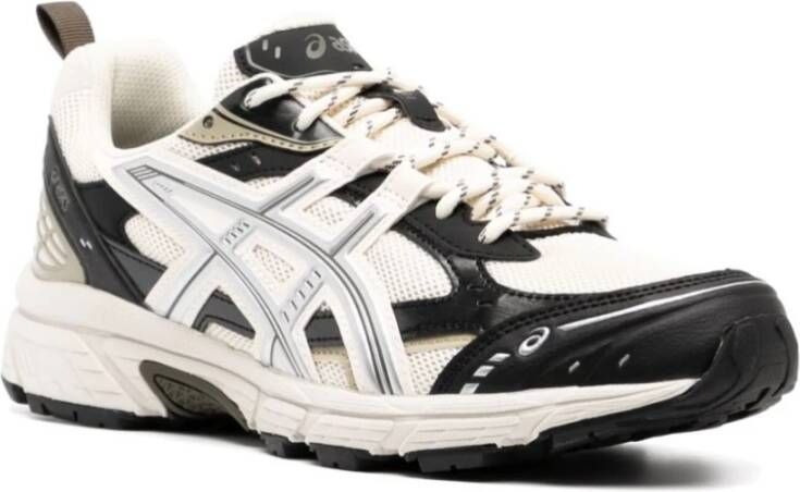 ASICS Mesh Sneakers met Kunstleren Details Beige Heren