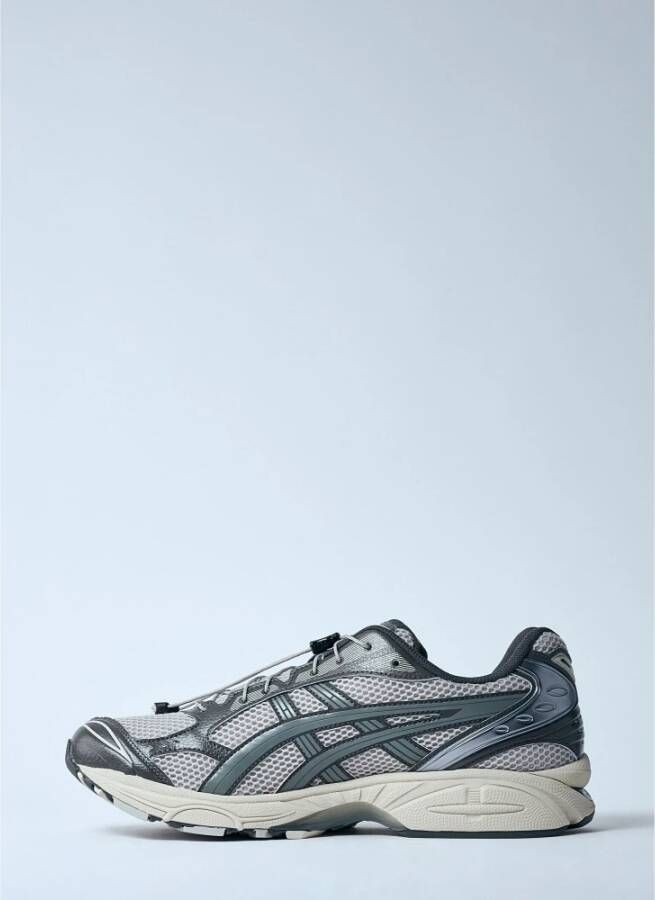 ASICS Mesh Sneakers met Metallic Finish Gray Heren