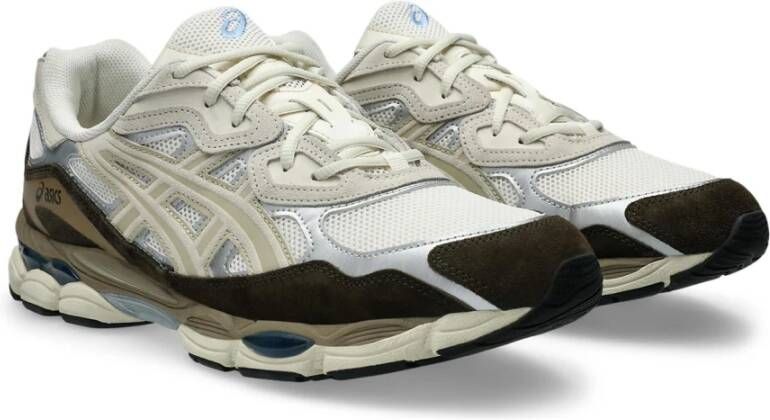 ASICS Moderne Leren Sneakers voor Mannen Beige Heren