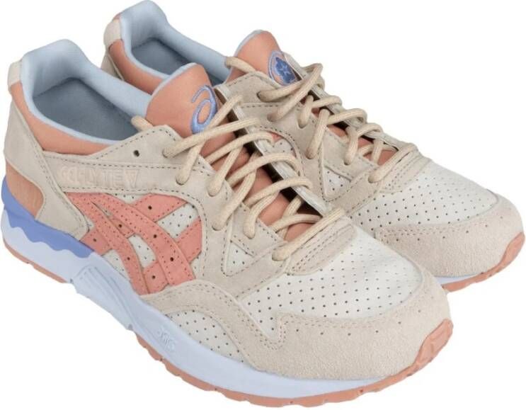 ASICS Roze Leren Sneakers Gel-Lyte V Beige Heren