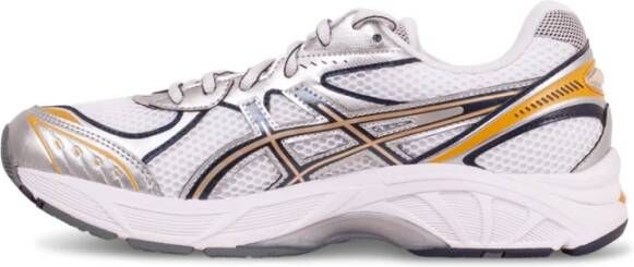 ASICS Witte Mesh Sneakers met Leren Details Wit Heren