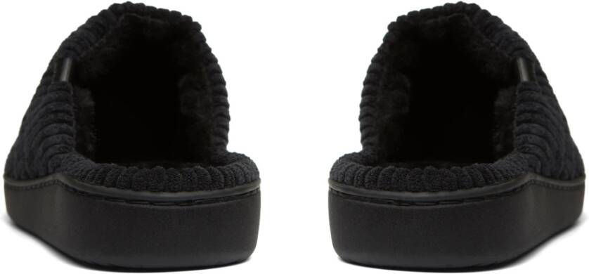 Aspact Corduroy Zwarte Pantoffels Trendy Design Black Heren