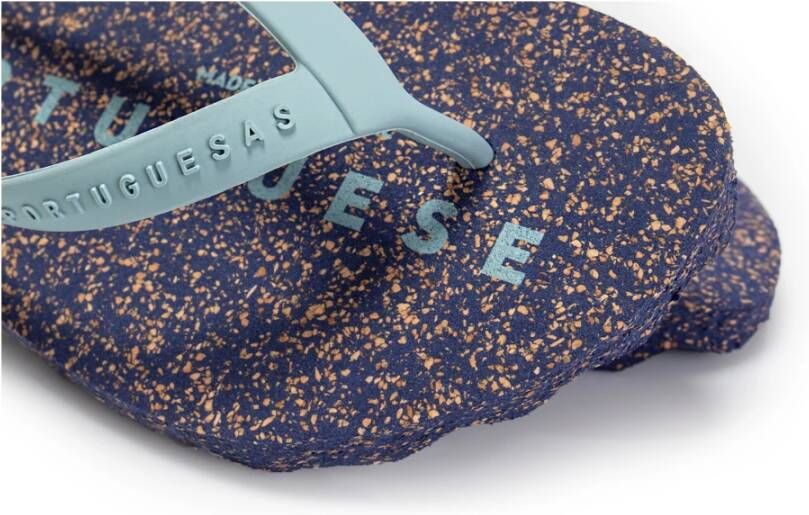 Asportuguesas Blauwe Textiel Slippers Blue Dames