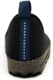 Asportuguesas Zwarte Sneakers City Felt Black Dames