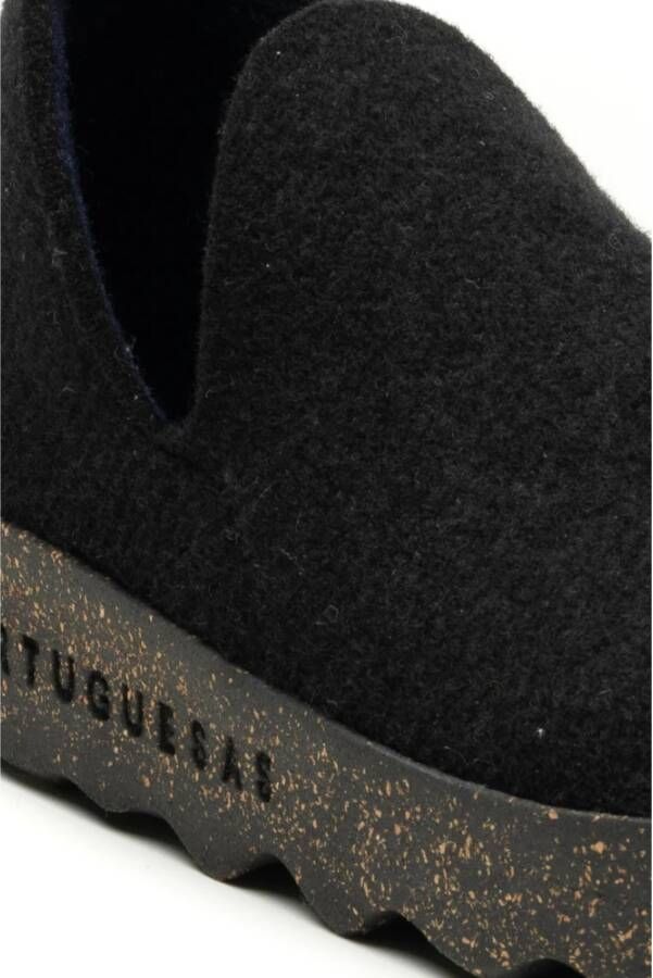 Asportuguesas Zwarte Sneakers City Felt Black Dames