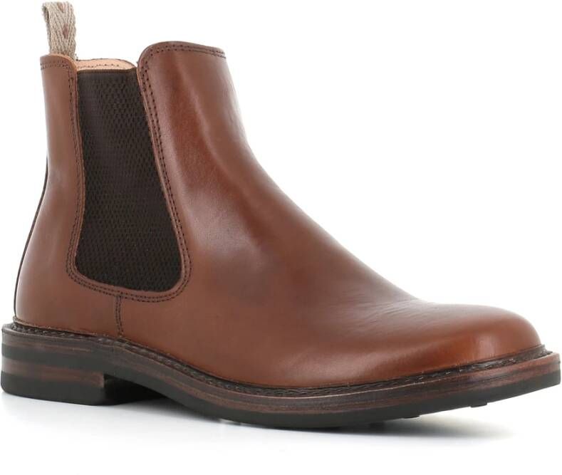 Astorflex Bruin Leren Chelsea Platte Schoenen Brown Heren