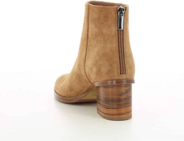 Atelier Content Dames Cognac Leren Schoenen Saar Brown Dames