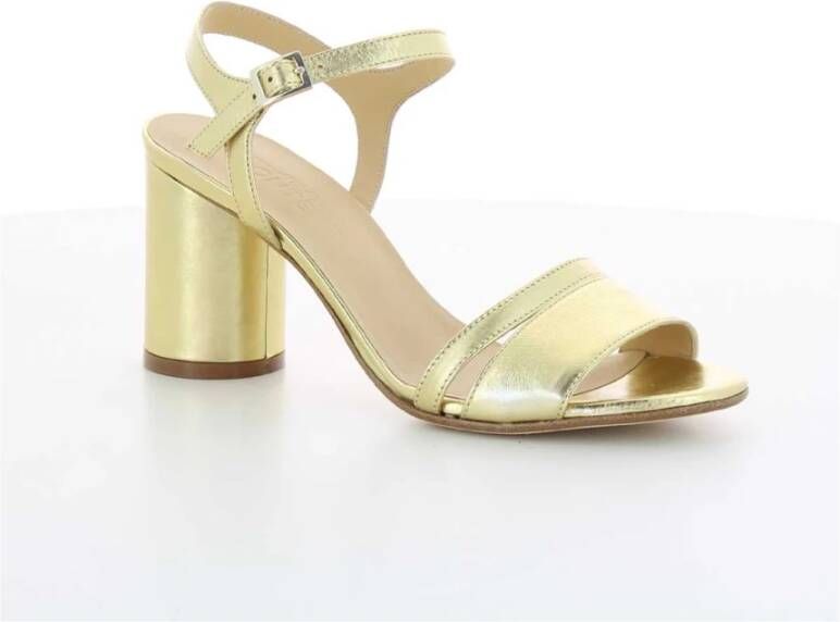 Atelier Content Gouden Hoge Hak Sandalen Vrouwen Yellow Dames