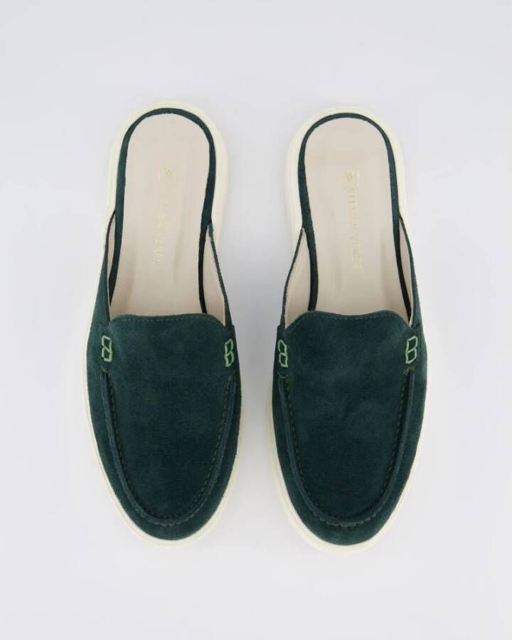 Atelier Verdi Laura Slip On Sandal in Pine Green Dames