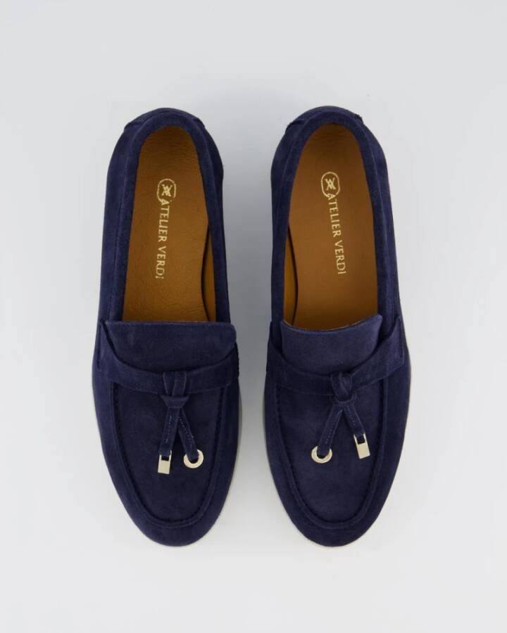 Atelier Verdi Navy Loafer voor Dames Blue Dames