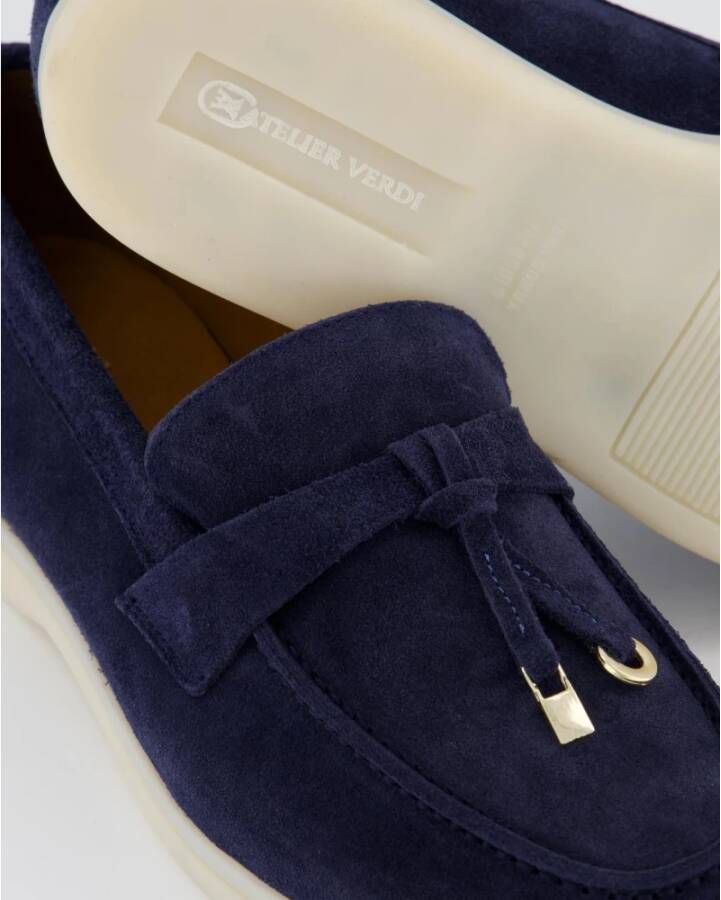 Atelier Verdi Navy Loafer voor Dames Blue Dames