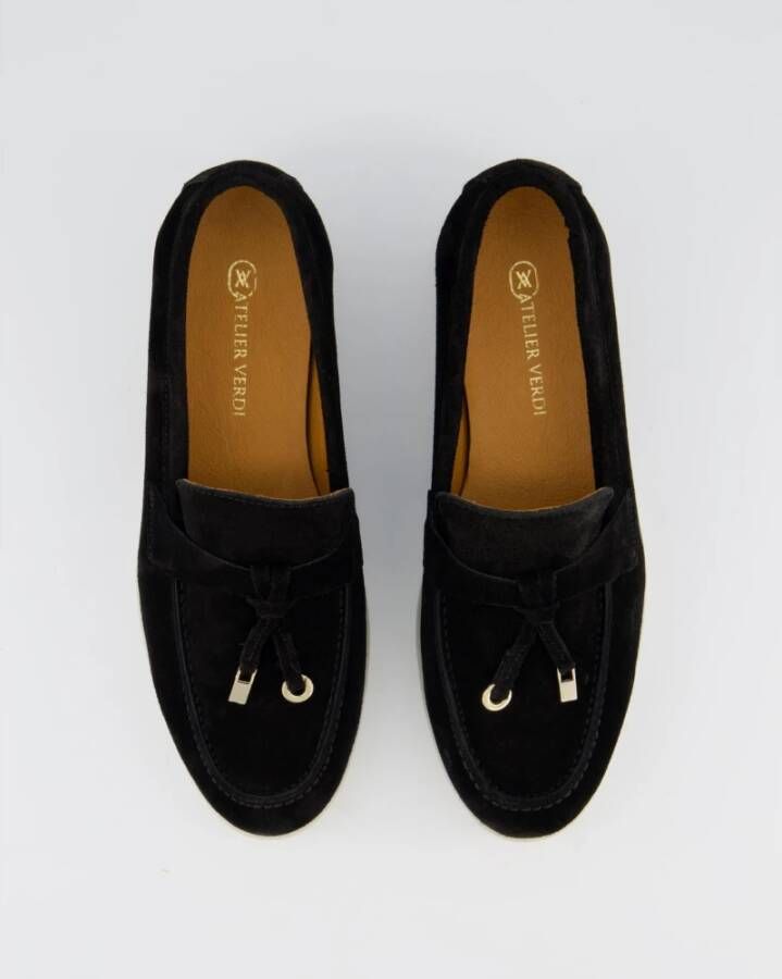 Atelier Verdi Zwarte Loafer Schoenen voor Dames Black Dames