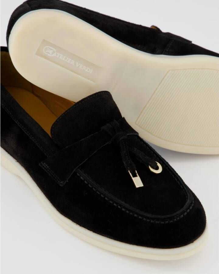 Atelier Verdi Zwarte Loafer Schoenen voor Dames Black Dames