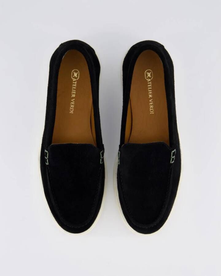 Atelier Verdi Zwarte Loafer Schoenen voor Dames Black Dames