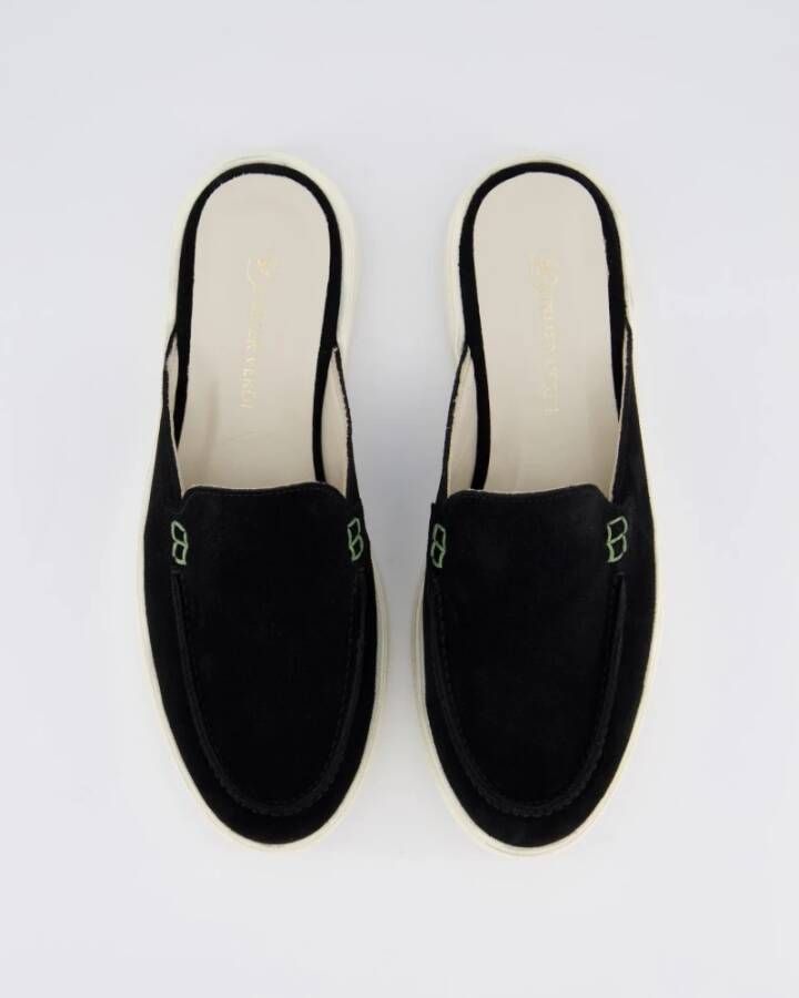 Atelier Verdi Zwarte Slip On Sandaal voor Dames Black Dames