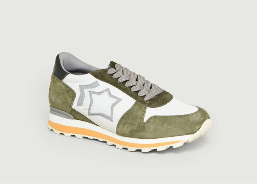 atlantic stars Khaki Groen Suède Panel Trainers Green Heren