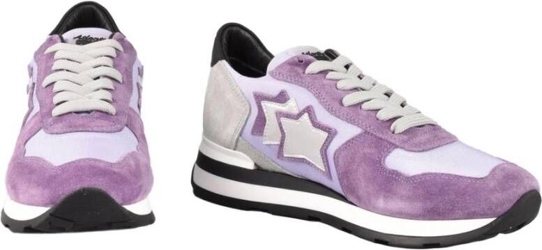 atlantic stars Leren sneakers met rubberen zool Purple Dames