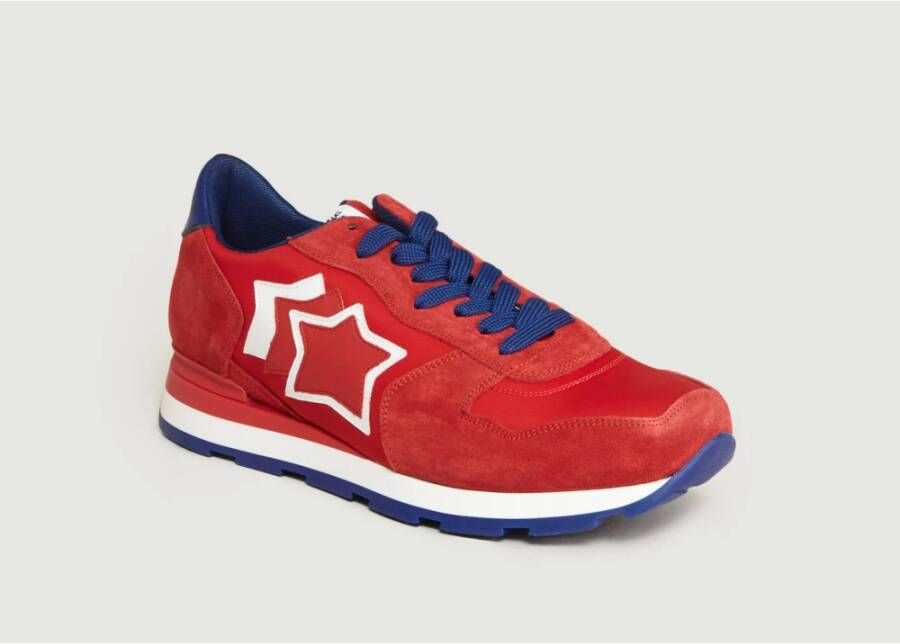 atlantic stars Rode Suède Sneakers Red Heren