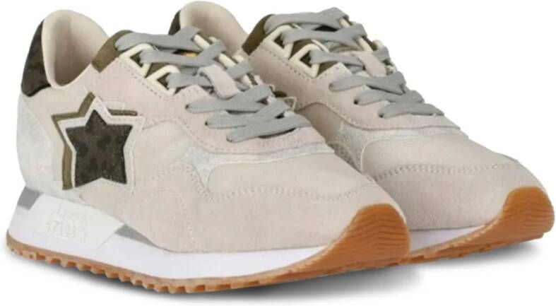 atlantic stars Dames Textiel en Suède Sneakers Beige Dames