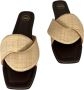 ATP Atelier Capurso raffia slides Beige Dames - Thumbnail 4