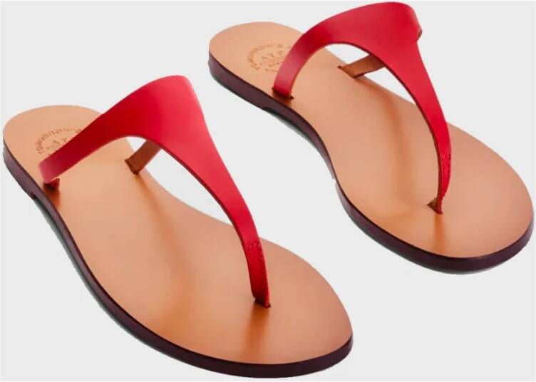 ATP Atelier Perzik Leren Sandalen Red Dames