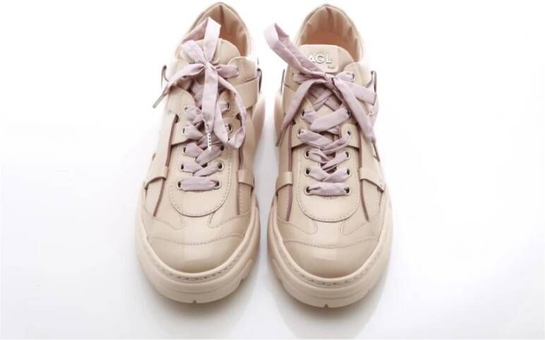 Attilio Giusti Beige Leren Sneaker Ruth Beige Dames