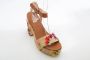 Attilio Giusti Bloemen Raffia Sandaal Multicolor Dames - Thumbnail 2