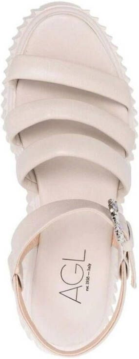 Attilio Giusti shiny sandals Beige Dames