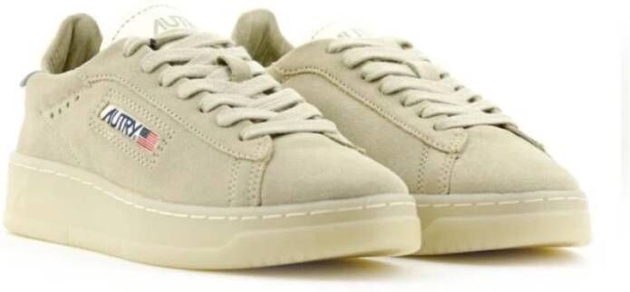 Autry Beige Leren Sneakers Beige Dames