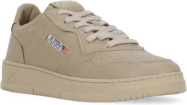 Autry Beige Leren Sneakers met Logo Details Beige Heren