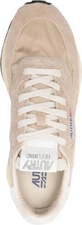 Autry Beige Panel Low-Top Sneakers Beige Dames