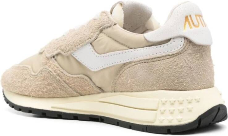 Autry Beige Sneakers met leren voering Beige Dames