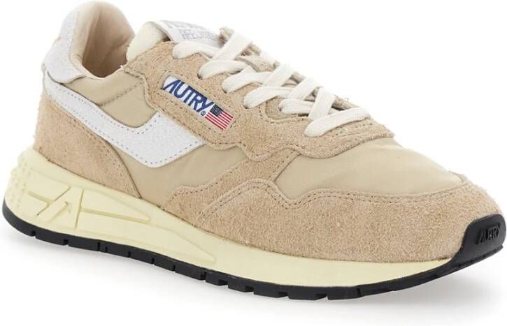 Autry Beige Sneakers met Logo Beige Dames