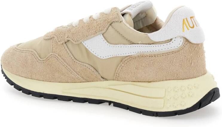 Autry Beige Sneakers met Logo Beige Dames