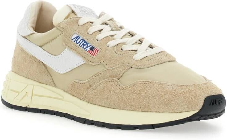 Autry Beige Sneakers met Logo Beige Heren