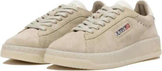 Autry Beige Suède Lage Sneakers Dallas Beige Dames