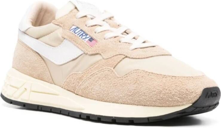 Autry Beige Veterschoenen met Gewatteerde Enkel Beige Heren